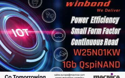 Winbond has Unveiled its Latest 1Gb Qspinand Flash for Wearable and Low-Power IoT Devices