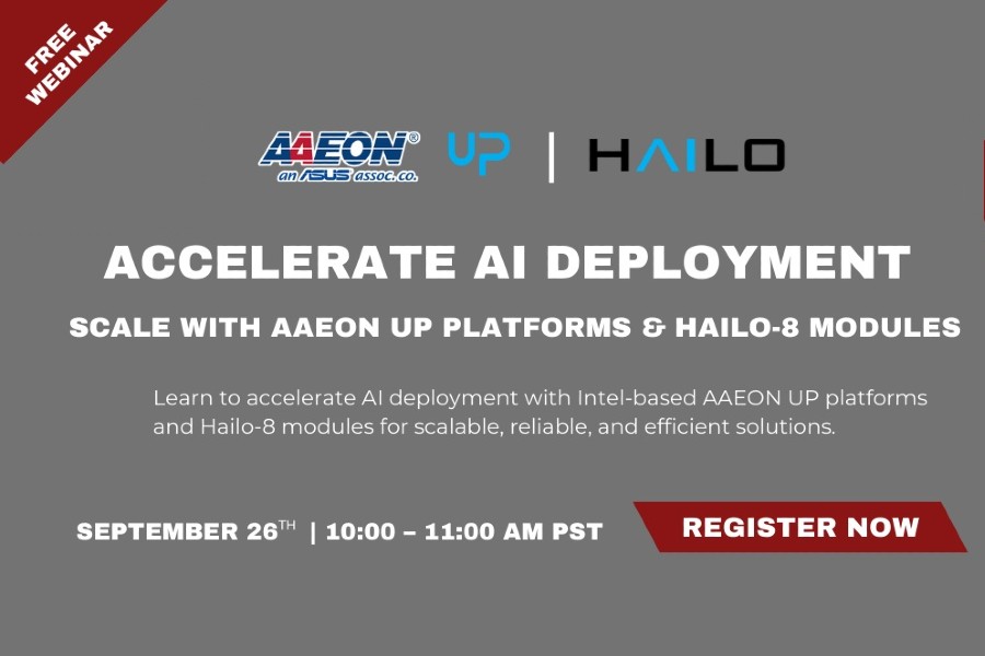 AAEON to Host Hailo for Webinar on Accelerating AI Deployment on Intel Platforms