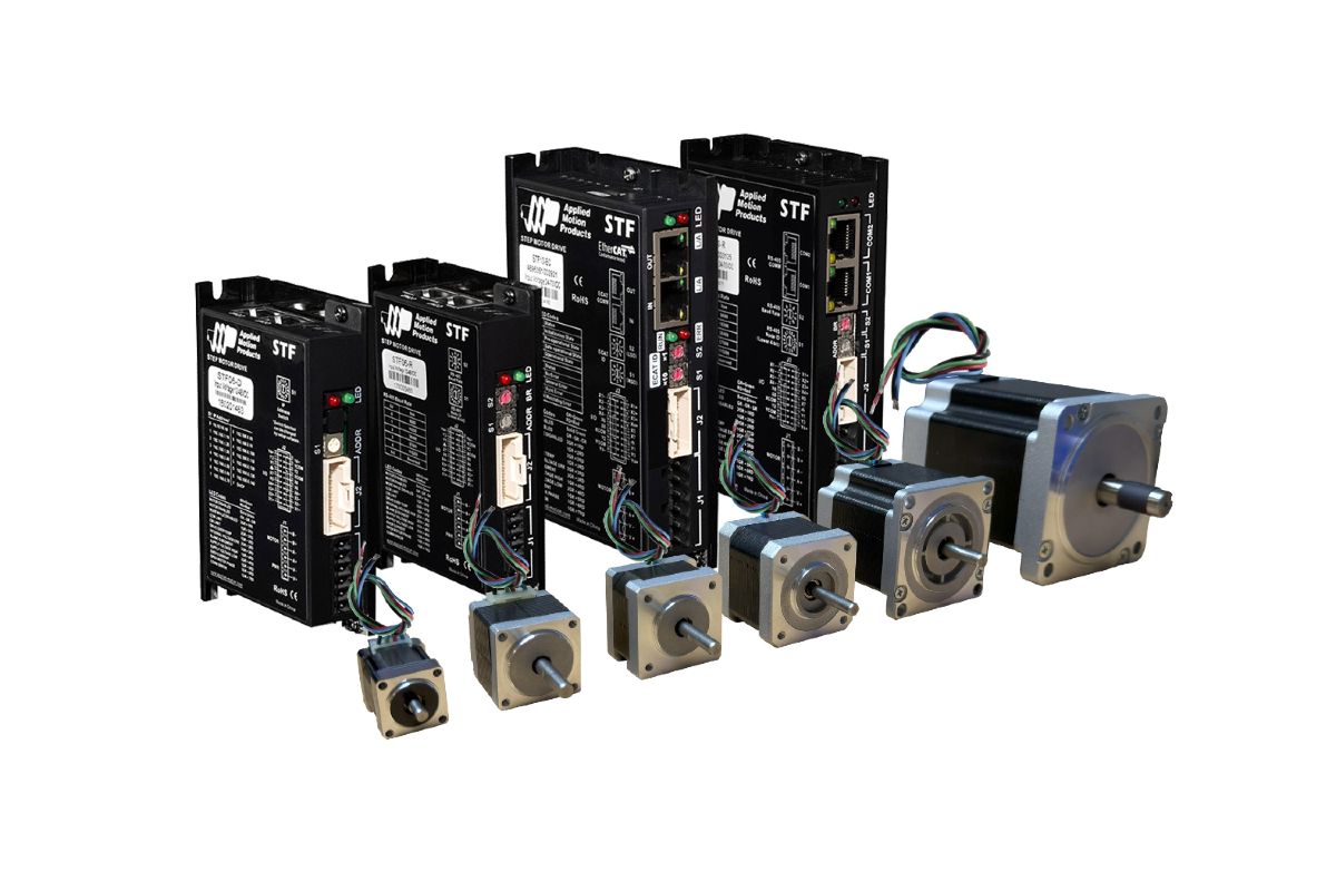 AMP’s STF microstepping drives provide optimal use in real-time Industrial Ethernet motion control systems