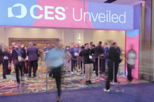 CES 2026 entrance gate bearing the words CES Unveiled