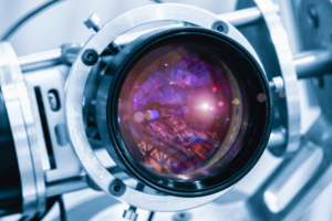 Precision optical imaging system used in advanced machine vision and automated microscopy applications